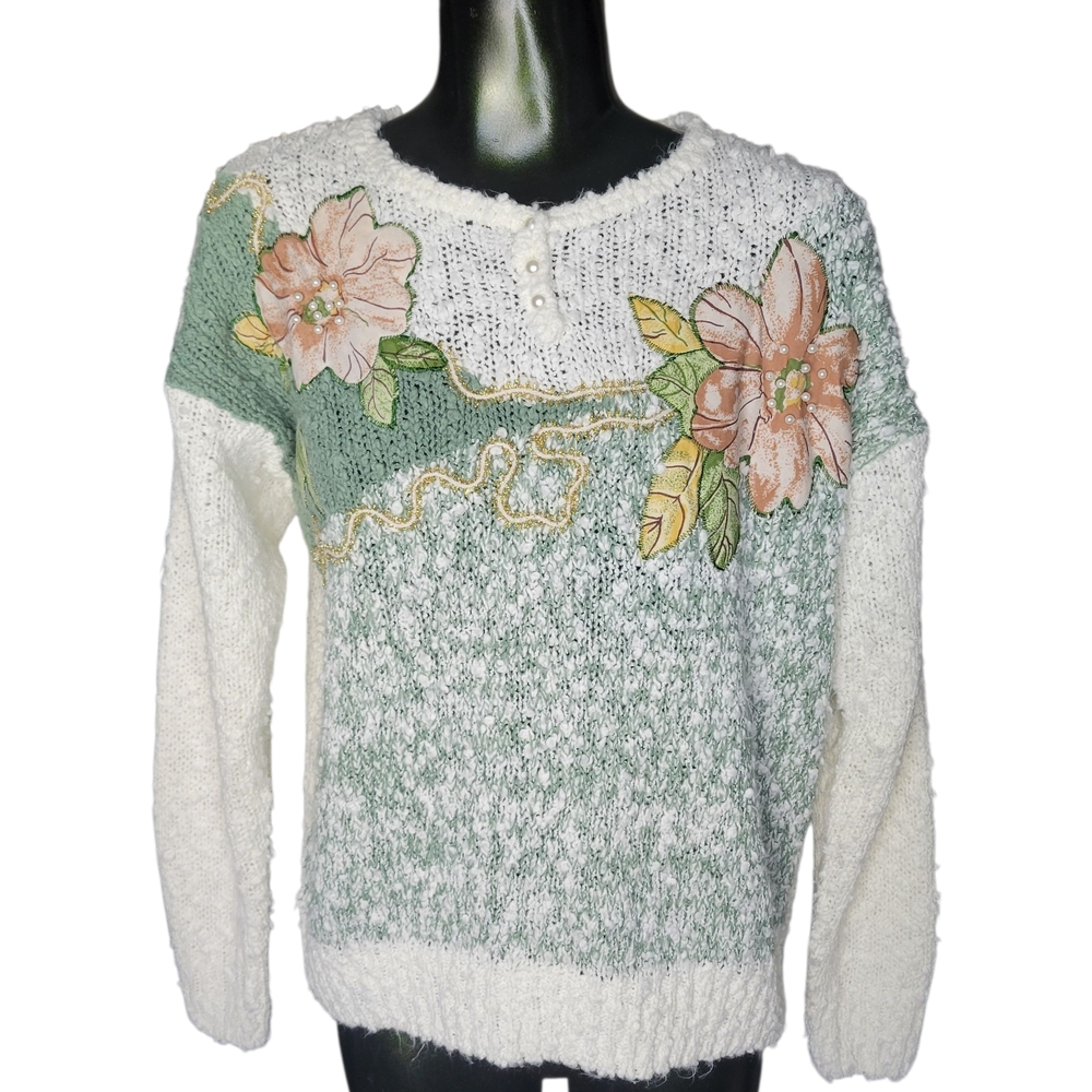 Floral Embroidered Sweater